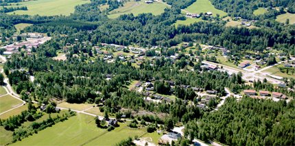 Flygfoto över Koppom