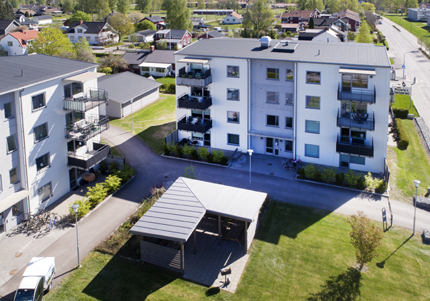 Flygfoto över Charlottenberg